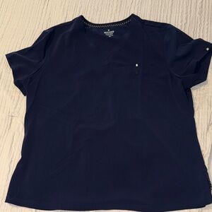 Beyond Scrubs Navy Blue Scrub Top
